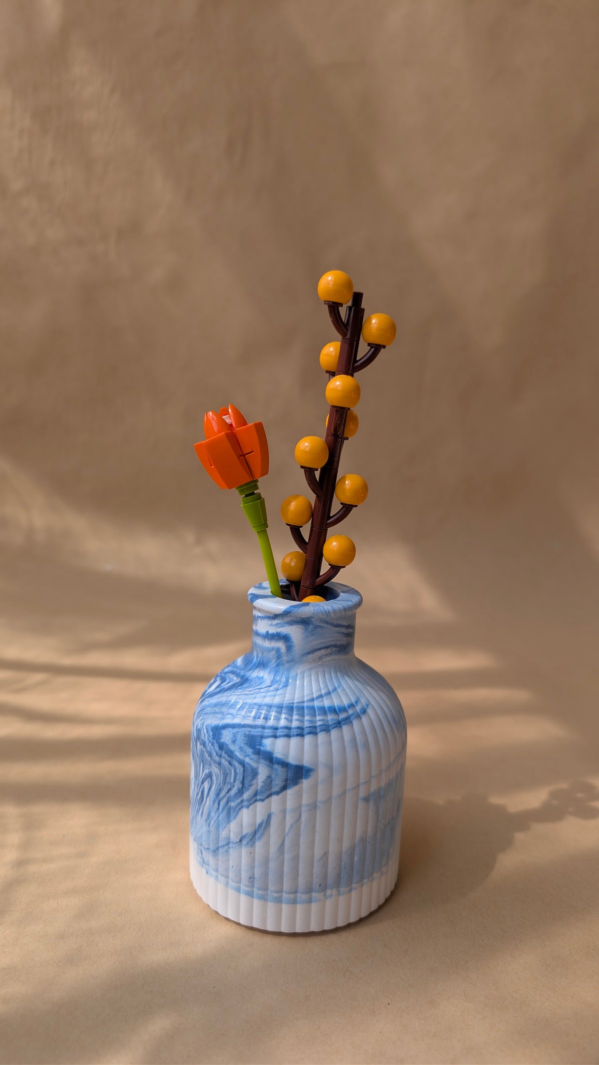Blue Swirl Bud Vase