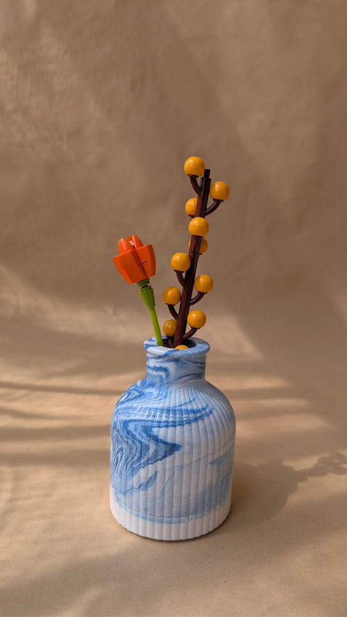 Blue Swirl Bud Vase