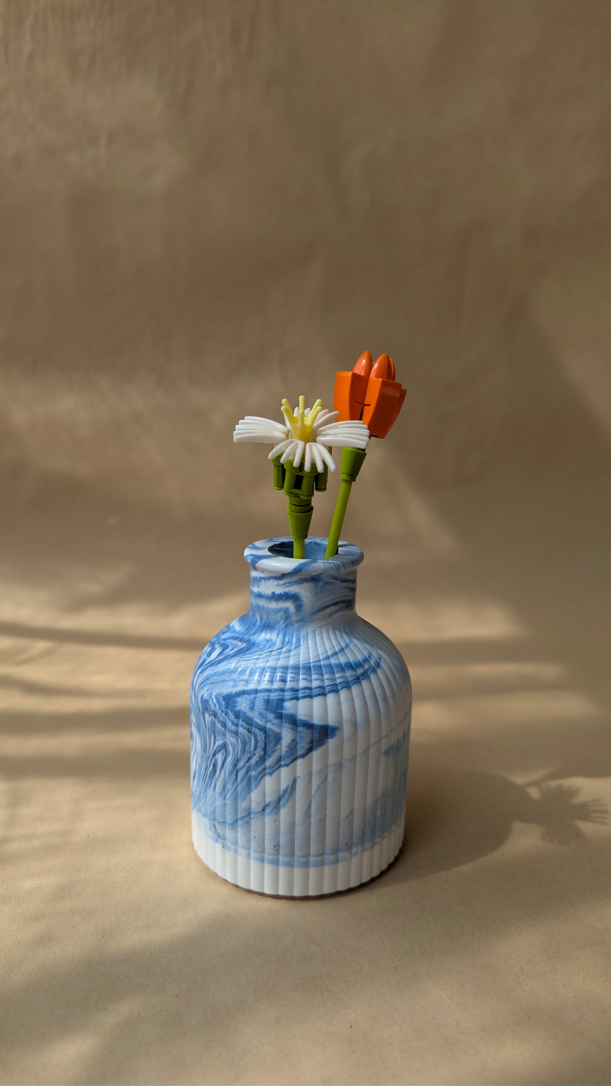 Blue Swirl Bud Vase