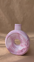 Pink Spiral Hoop Vase